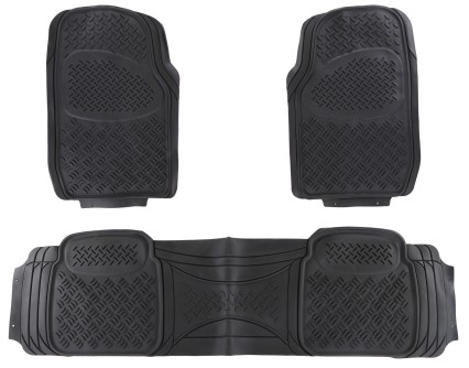 Tapis de voiture universels en caoutchouc CAR MAT UNI SET 2, complet, 3 pcs