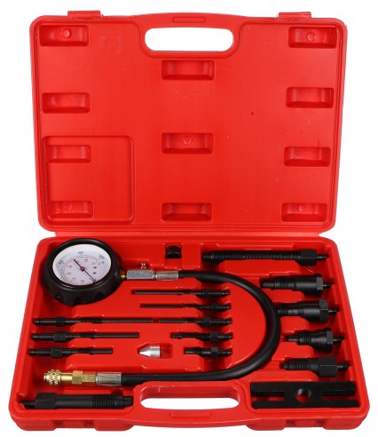 Kit de test de compression pour moteurs diesel MECHANIC ENGINE TESTER 19, 0-70bar, 19 pcs