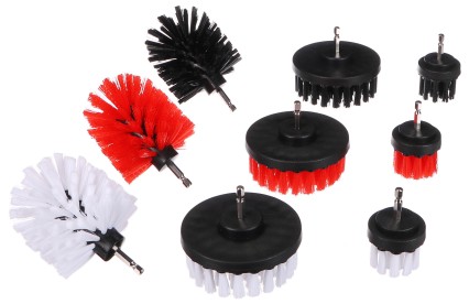 Ensemble de brosses de nettoyage pour perceuse CAR DETAILING DRILL BRUSH 9, 9 pcs