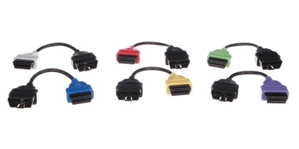 Ensemble complet d'adaptateurs FiatECUScan OBD-II pour voitures MECHANIC CABLE SET 3, 6 pcs