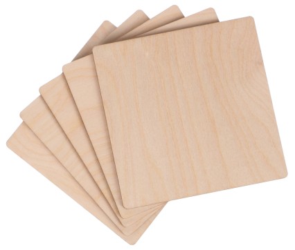 Blocs en bois pour artisanat CREATIVE WOOD SET 5, 10 x 10 cm