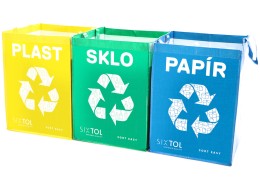 Sacs de tri des déchets SORT EASY 3 BASIC, 30x30x40 cm, 3 x 36 l, 3 pcs